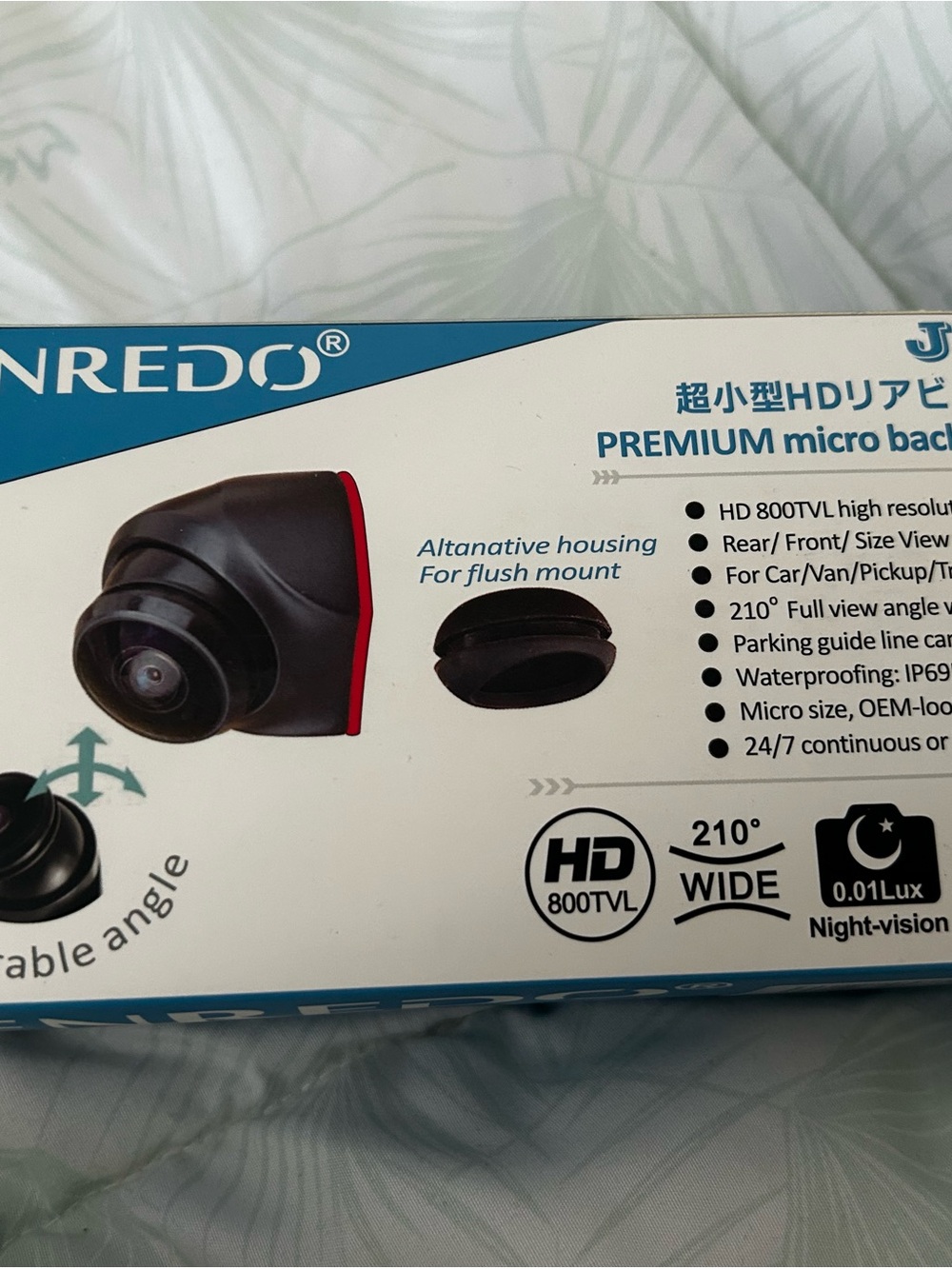 Premium Micro Backup Camera - Black with Red Accent